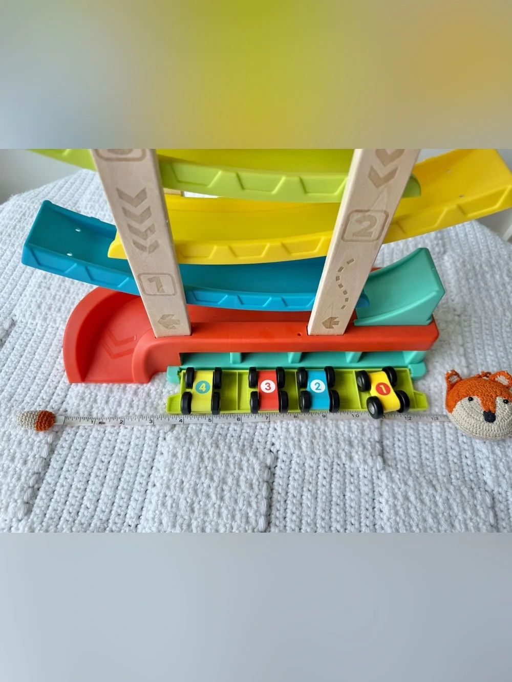 Gigglescape Wooden Race Car Ramp